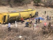 Volcadura de autobús en Puebla deja seis muertos y 16 heridos