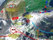 Emiten aviso de tormenta tropical en la costa del Golfo de México