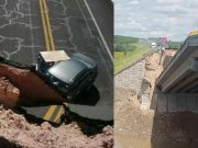 Colapsa puente vehicular Cerritos-Tula; reportan una mujer muerta y 4 heridos