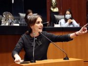 Lilly Téllez propone un día sin pagar impuestos tras blindaje a megaproyectos de AMLO