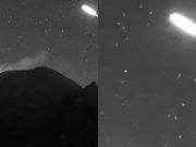 Increíble video captó el paso de la nave Dragon Space X sobre volcán Popocatépetl