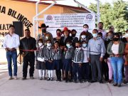 Inauguran nuevo techado en primaria de Tlatlauquitepec