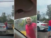 Video: Sujeto agrede sobre Avenida Río Churubusco a automovilista que viajaba con una niña