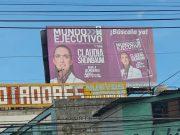 ¿Acto anticipado de campaña? Denuncian espectaculares de Claudia Sheinbaum en Puebla