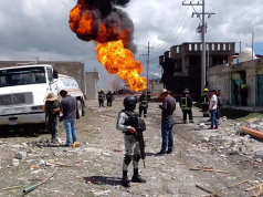 Se registra fuerte explosión en presunta toma clandestina en Amozoc, Puebla