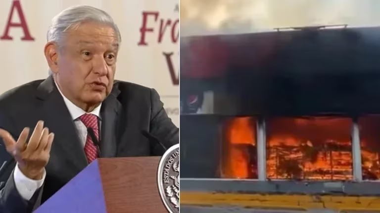 ¿No hay violencia en Michoacán? AMLO califica como “acto publicitario y propagandístico” los bloqueos y disturbios