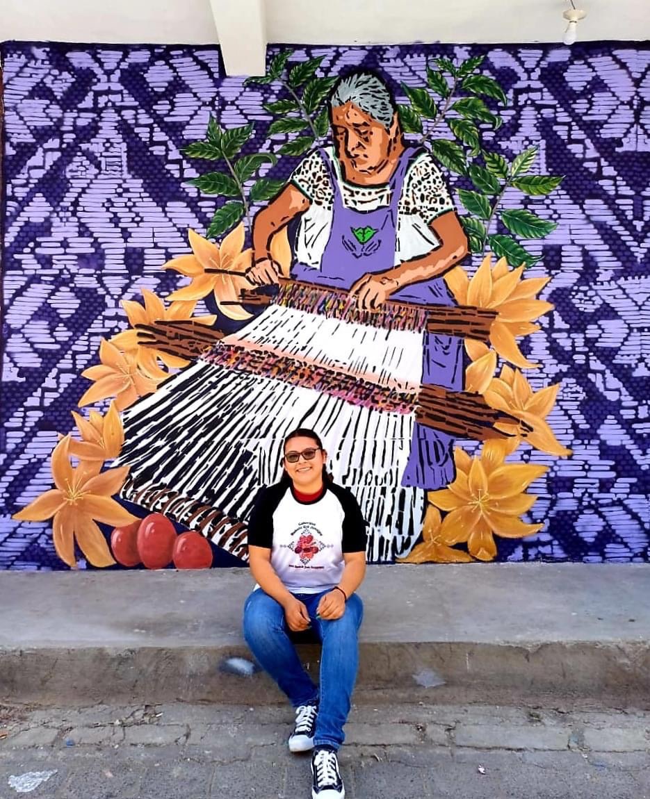 Dulce Vázquez plasma su arte para enaltecer a la mujer cuetzalteca en