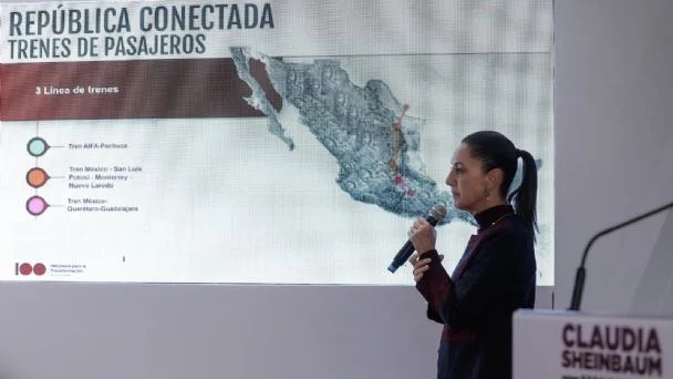 Sheinbaum presenta las tres rutas de tren que planea construir en su sexenio