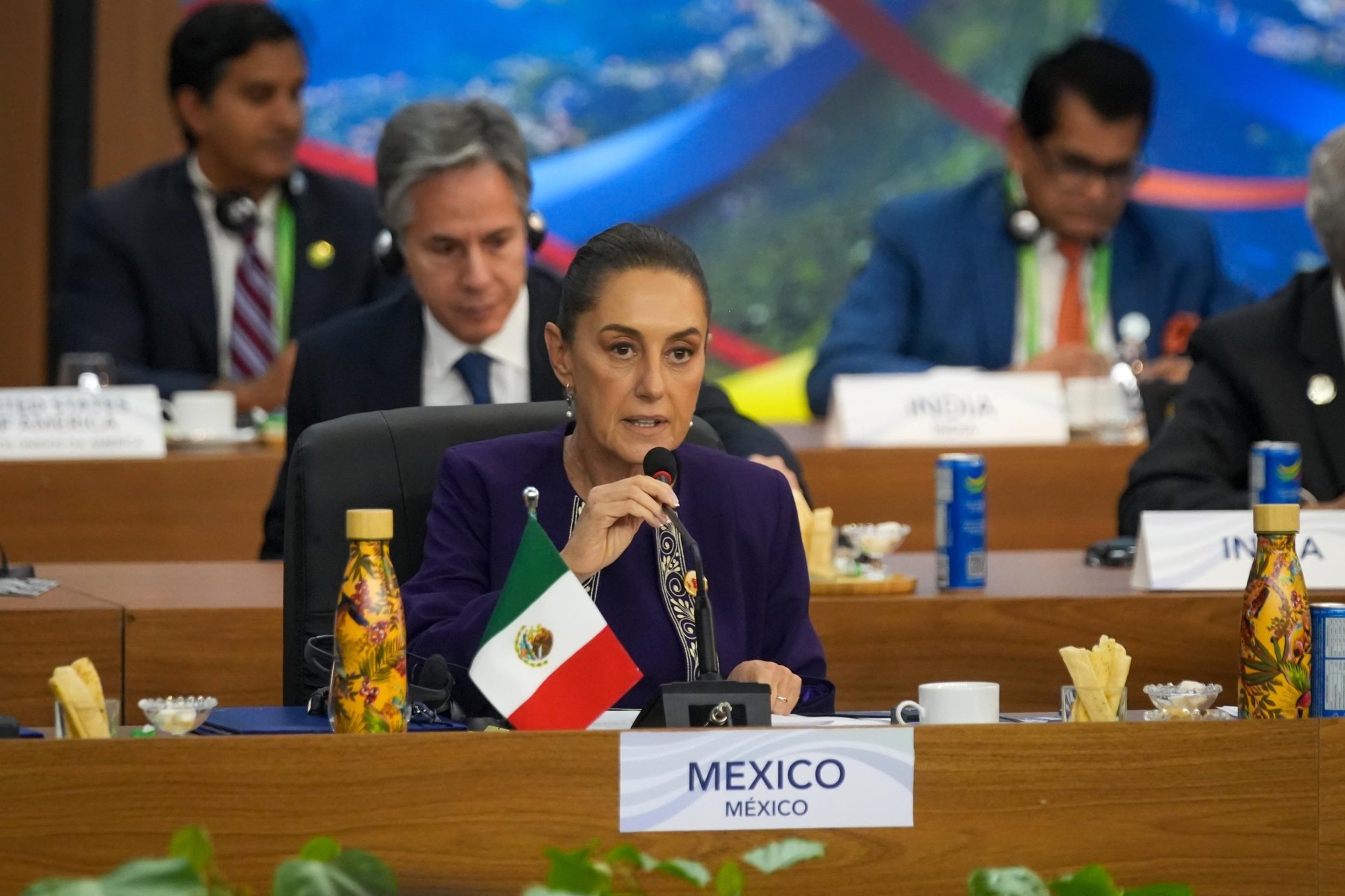 Claudia Sheinbaum propone en el G20 que los países destinen el 1% del gasto militar a un programa de reforestación mundial