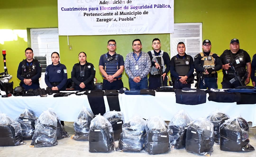 Entregan motopatrullas y equipo táctico para fortalecer la seguridad en Zaragoza