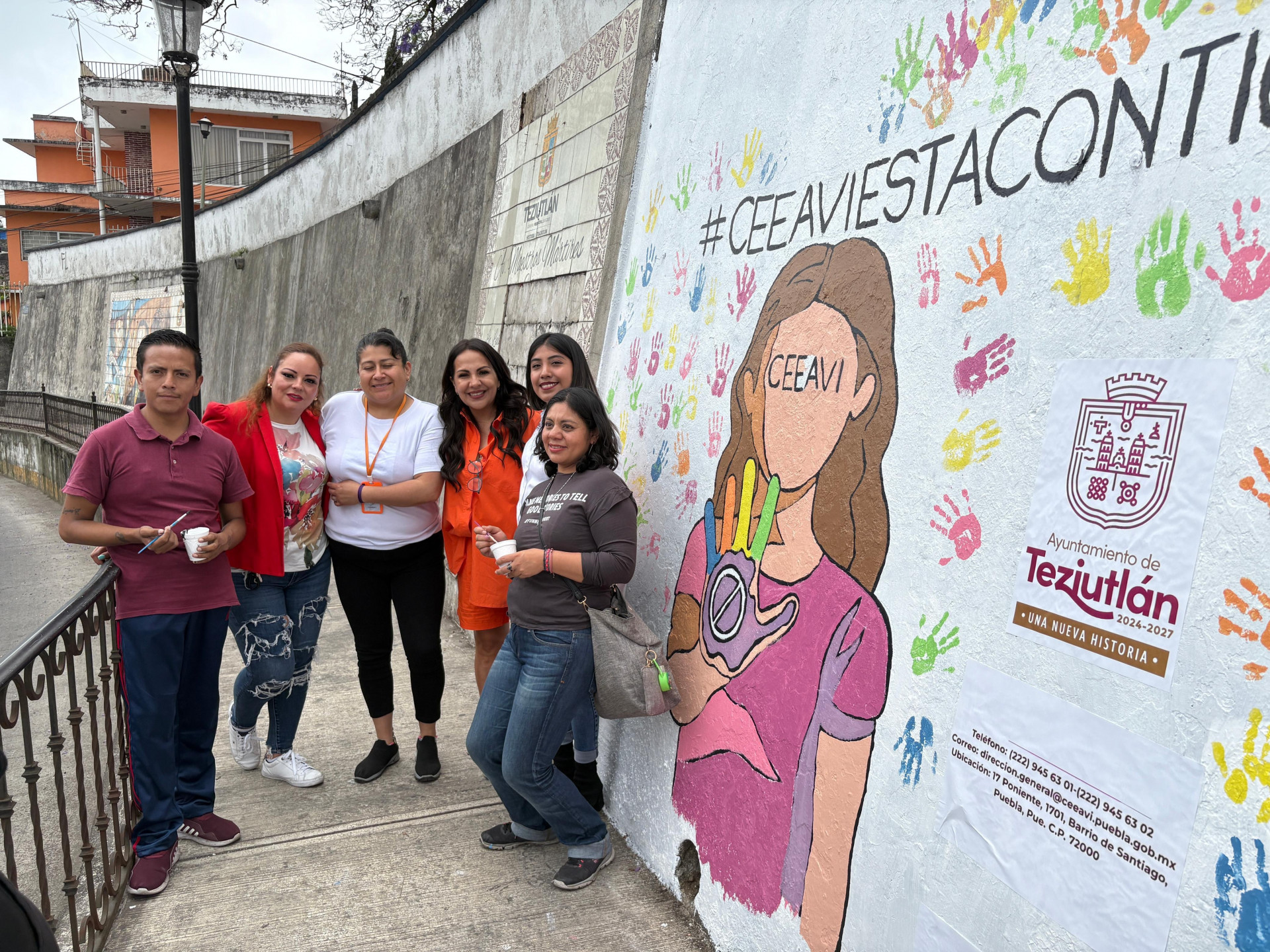 Karla Martínez encabeza la Jornada de Murales por la Paz en Teziutlán