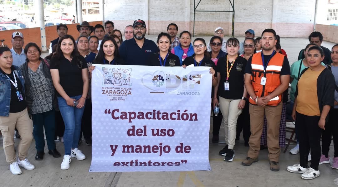 Entregan extintores y capacitan en manejo de emergencias en Zaragoza