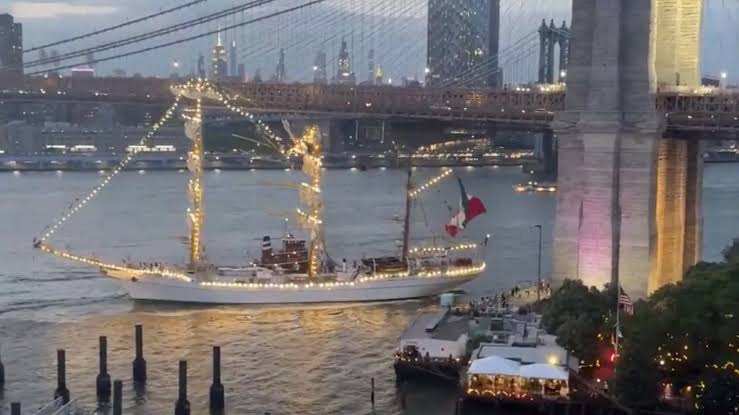 Investigan causas del accidente del Buque Escuela Cuauhtémoc en Nueva York; iba en dirección equivocada, confirman autoridades