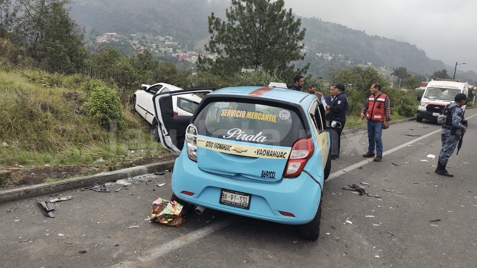 Imprudencia de taxista provoca la muerte de una mujer en Chignautla