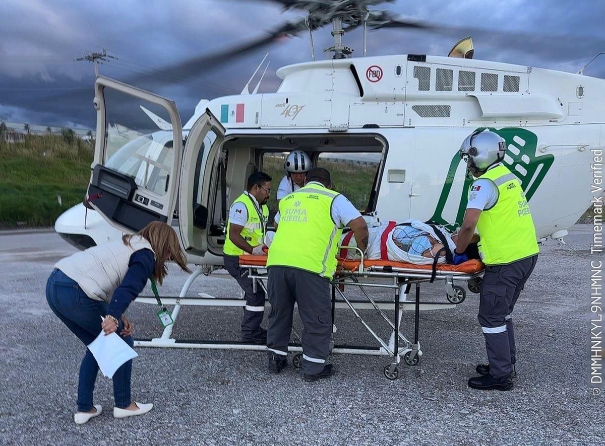 Joven madre lucha por su vida tras dar a luz; SUMA la traslada por aire a Puebla