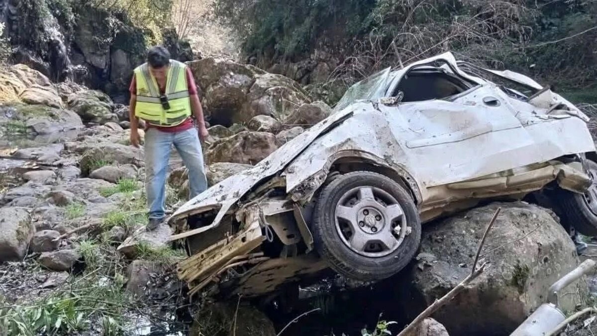 Fatal accidente en Huauchinango: mujer cae a barranco de más de 50 metros