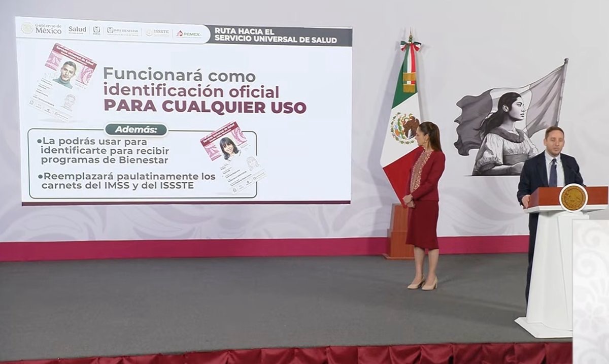 Gobierno lanza credencial de salud que integrará IMSS, ISSSTE e IMSS-Bienestar